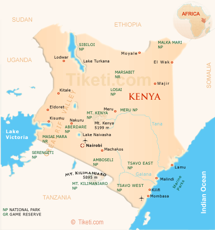 Kenya Safari Map 2 